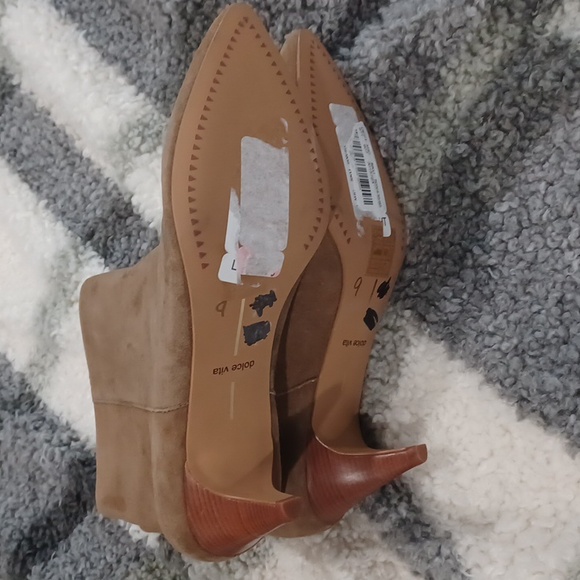 Dolce Vita Boots | NEW Women's Dee Brown 6-6.5 Suede Kitten-Heel Ankle Booties - Picture 12 of 16